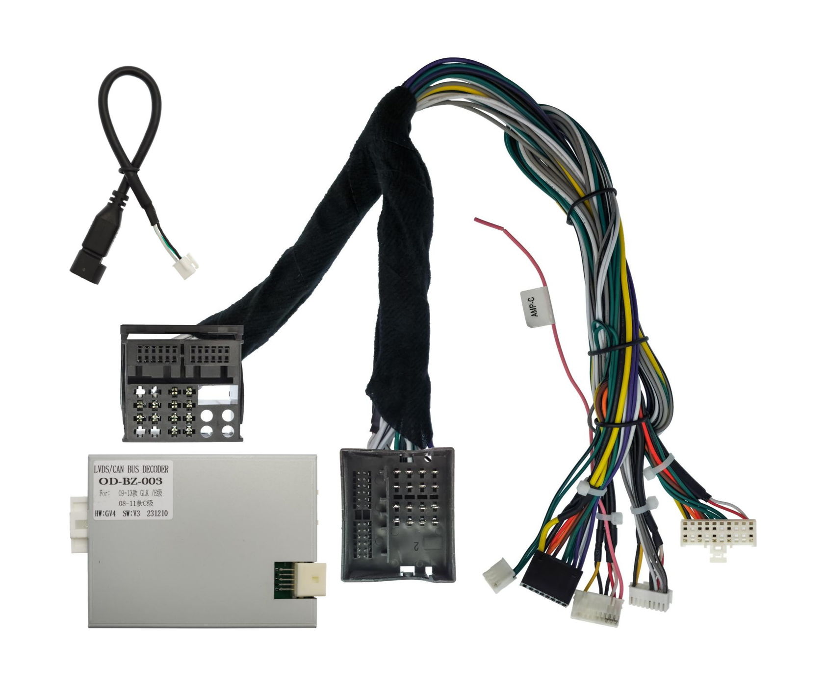 Комплект проводов для установки ANDROID Ksize WS-MTME09 Mercedes GLK 08-12,C-class,E-class (осн,CAN)