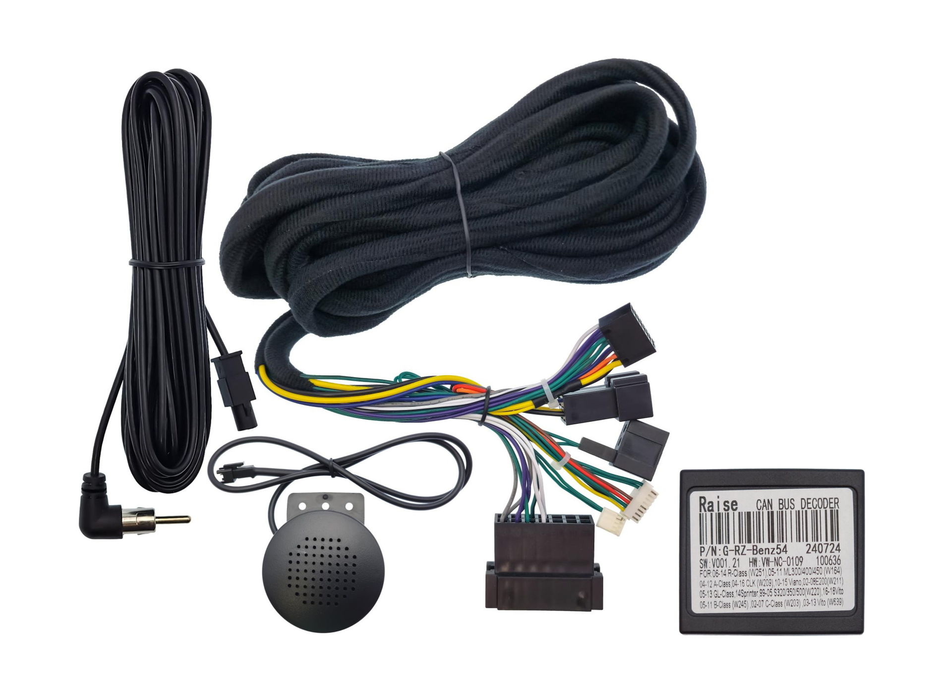 Комплект проводов для установки ANDROID Ksize WS-MTME14 Mercedes S-class (W220) 1998-2006 (осн CAN)