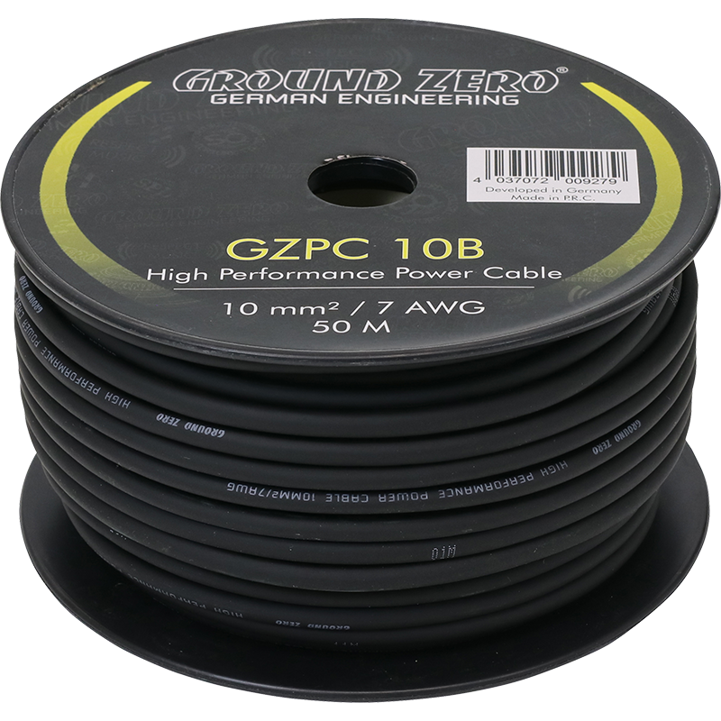 Кабель силовой GROUND ZERO GZPC 10B (7 AWG, черный)