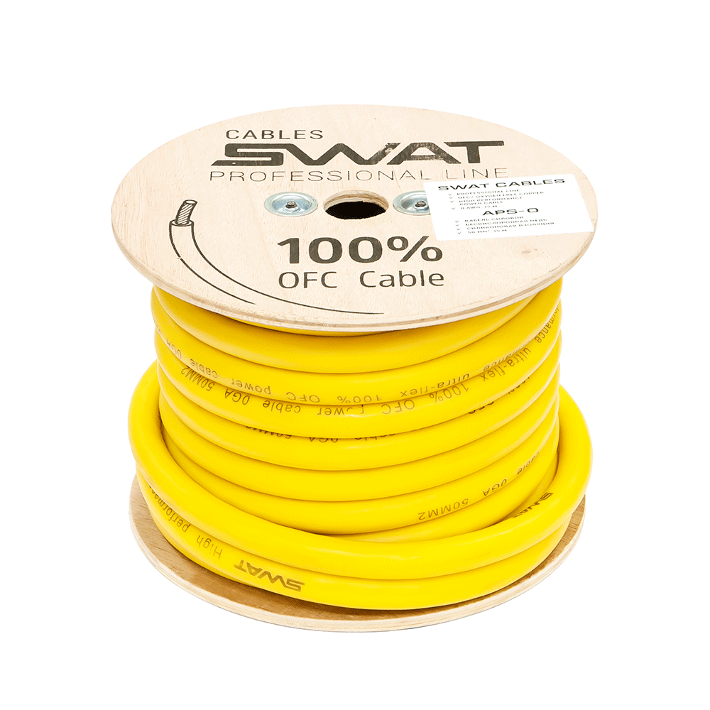 Кабель силовой SWAT APS-0Y (0 AWG, желтый)