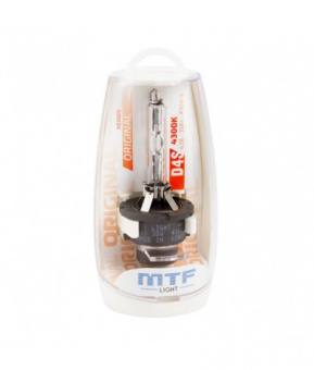 Лампа ксеноновая MTF (D4S 4300k, 42В, 35Вт, ORIGINAL. Арт.:SBD4S4)
