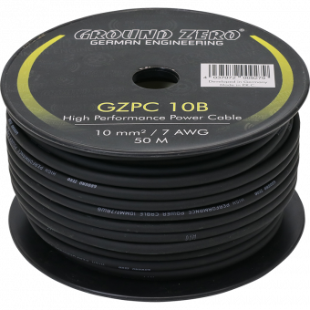 Кабель силовой GROUND ZERO GZPC 10B (7 AWG, черный)